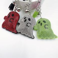 Halloween Korean Velvet Ghost Keychain Crystal Keychain Pendant