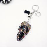 New Halloween Korean Velvet Ghost Keychain Crystal Keychain Pendant
