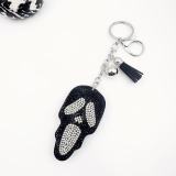 New Halloween Korean Velvet Ghost Keychain Crystal Keychain Pendant