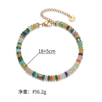 stainless steel Bohemian style Macaron colored bead  bracelet for women