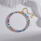stainless steel Bohemian style Macaron colored bead  bracelet for women