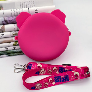 Children's bag, teddy bear cartoon silicone bag, shoulder bag, coin purse