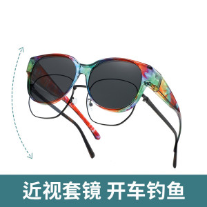 New myopia glasses for driving, anti UV polarized women's sunglasses