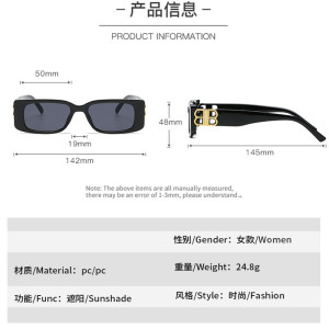 New Retro Sunglasses Women's Square Sunglasses Sunglasses