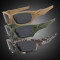 New windproof coated military green sunglasses for men, polarized sports sunglasses