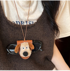 KT cat glasses clip hanging neck cute plush toy portable glasses bag necklace