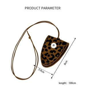 Leopard print magnetic glasses clip necklace sunglasses bag  20mm snap button jewelry