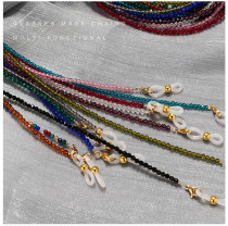 Handmade emerald glasses chain, children's glasses hanging rope hanging chain crystal