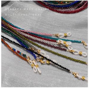 Handmade emerald glasses chain, children's glasses hanging rope hanging chain crystal