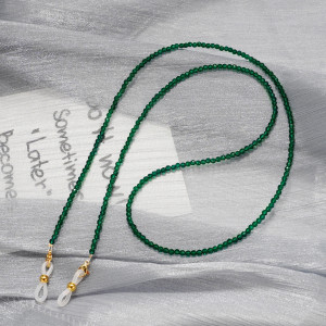 Handmade emerald glasses chain, children's glasses hanging rope hanging chain crystal