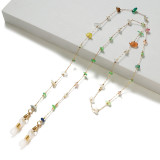 Female Stone Glasses Chain Anti throw Hanging Rope (7-Color Stone Long Chain)