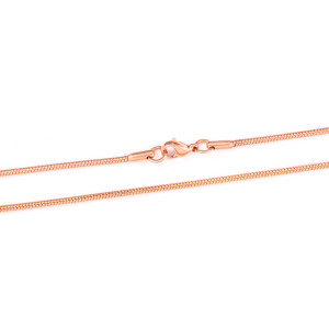 50cm-70cm Rose gold stainless steel snake bone chain