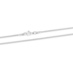 50cm-70cm silvery stainless steel round snake chain necklace snake bone chain