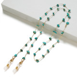 Female Stone Glasses Chain Anti throw Hanging Rope (7-Color Stone Long Chain)