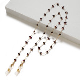 Female Stone Glasses Chain Anti throw Hanging Rope (7-Color Stone Long Chain)