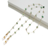 Female Stone Glasses Chain Anti throw Hanging Rope (7-Color Stone Long Chain)
