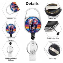 Medical Series Badge Scroll Easy to Pull Buckle Mountaineering Buckle Telescopic Anti Losing Chest Badge Certificate Clip