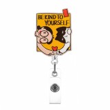 New Creative Acrylic Sparkling Powder Badge Scroll Rotating Scalable Nurse Doctor ID Chest Card Buckle