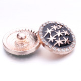 Flower Cross 20mm metal snap button Alloy rhinestone
