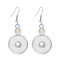 Alloy rhinestone 20mm snap button earrings
