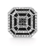 Flower Cross 20mm metal snap button Alloy rhinestone