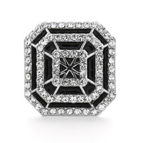 Flower Cross 20mm metal snap button Alloy rhinestone