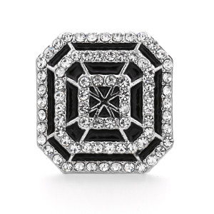 Flower Cross 20mm metal snap button Alloy rhinestone