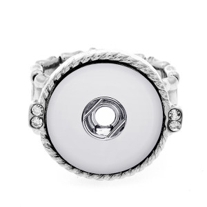 20mm elastic adjustable ring snap button ring