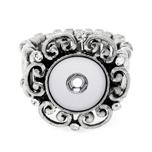12mm elastic adjustable ring snap button ring