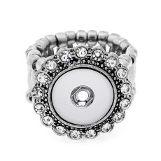 12mm elastic adjustable ring snap button ring