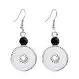 Alloy rhinestone 20mm snap button earrings