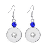 Alloy rhinestone 20mm snap button earrings