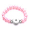 Imitation pearl bracelet 20mm snap button jewelry
