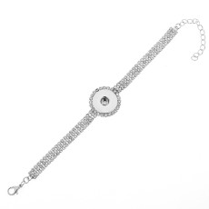 Rhinestone 20mm snap button bracelet DIY