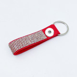 Rhinestone  20mm snap button keychain