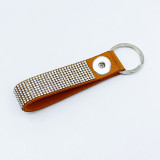 Rhinestone  20mm snap button keychain