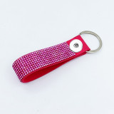 Rhinestone  20mm snap button keychain