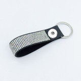 Rhinestone  20mm snap button keychain