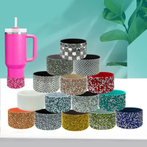Rhinestone Silicone cup cover, water cup cover, protective cover