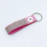 Rhinestone  20mm snap button keychain