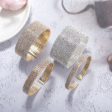 Rhinestone bangle 15 Rows Open Bracelet Ball