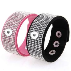 New shiny rhinestone bracelet 20mm snap button bracelet