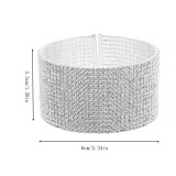 Rhinestone bangle 15 Rows Open Bracelet Ball