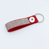 Rhinestone  20mm snap button keychain