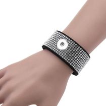 New shiny rhinestone bracelet 20mm snap button bracelet