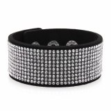 New shiny rhinestone bracelet 20mm snap button bracelet