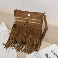 20mm snap button bag Women's bag, willow nail tassel bag, large capacity water bucket bag