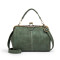 Handheld single shoulder diagonal cross women's bag, frosted leather clip bag, British retro bag