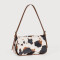New Women's Cow Print Single Shoulder Bag with Adjustable Strap
