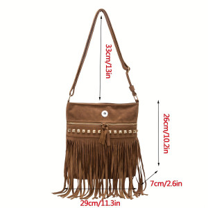 20mm snap button bag Women's bag, willow nail tassel bag, large capacity water bucket bag